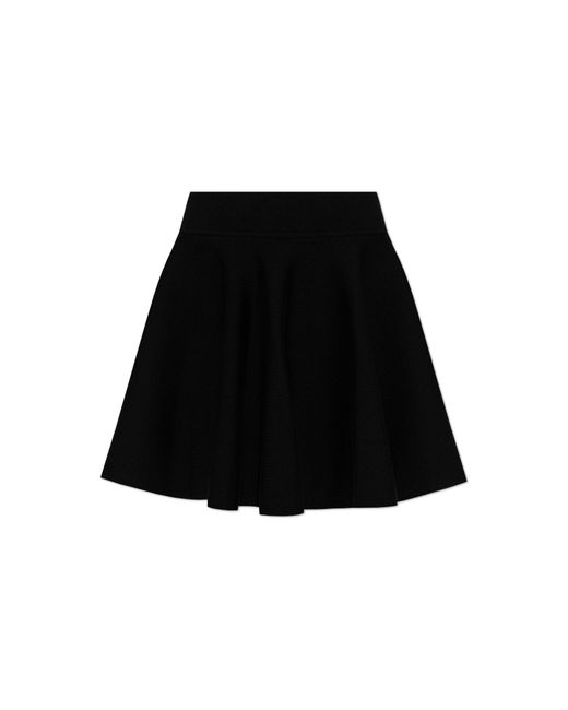 AMI Black Cotton Skirt