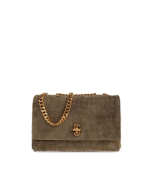 Marc Jacobs Brown 'Croc Slim Dual' Shoulder Bag
