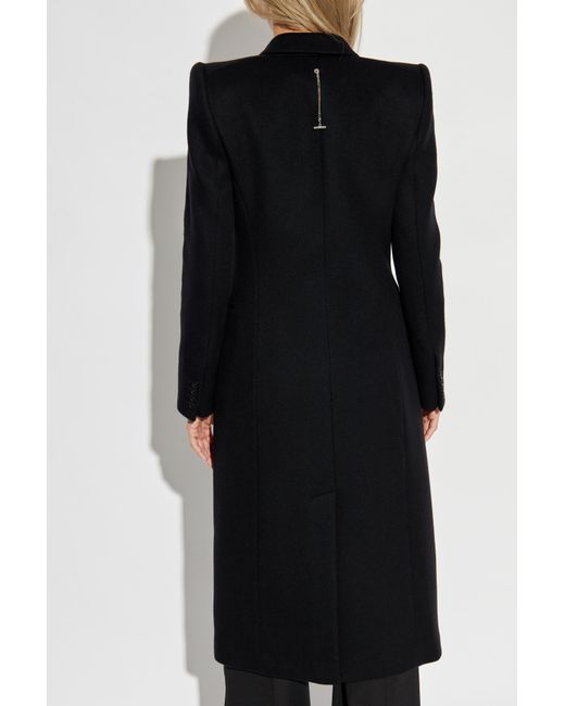 McQueen Black Wool Coat