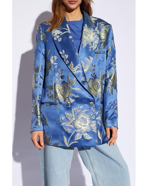 Etro Blue Floral Blazer,