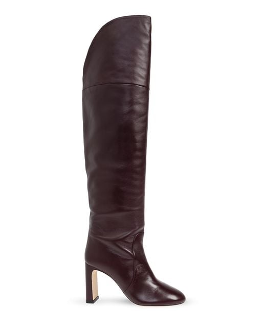 Stuart Weitzman Brown Heeled Boots 'Babette'