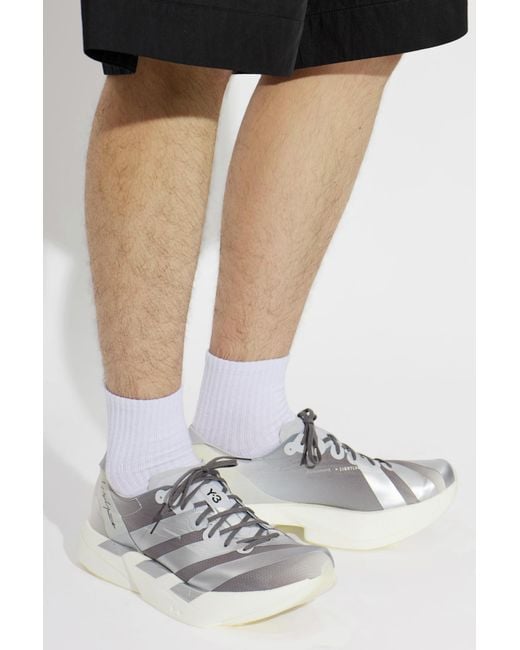 Y-3 White Sports Shoes 'Adios Pro 4'