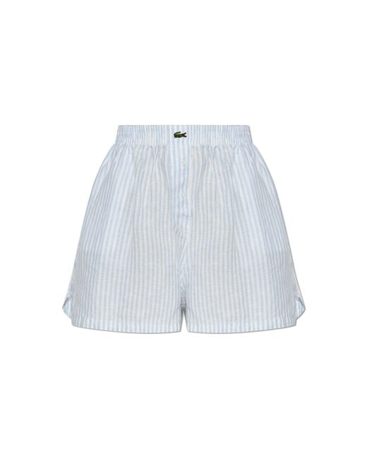 Lacoste Blue Linen Shorts
