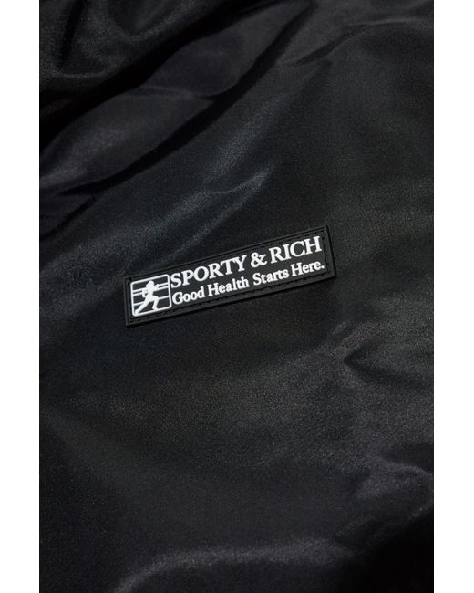 Sporty & Rich Black Jacket With Logo