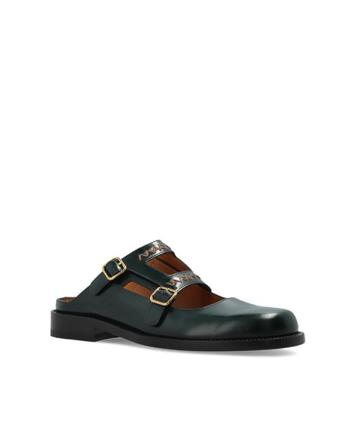 Marni Pink Leather Slides
