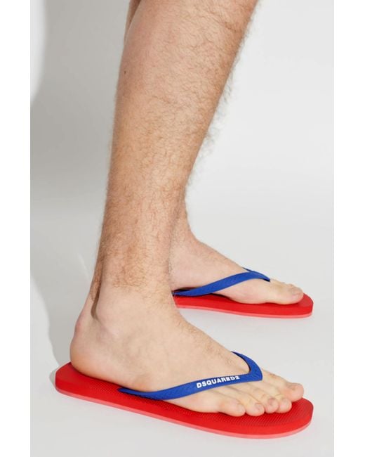 DSquared² Multicolor Slides With Logo for men