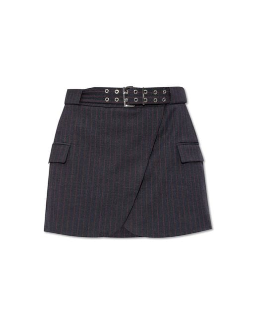 Ganni Blue Short Skirt