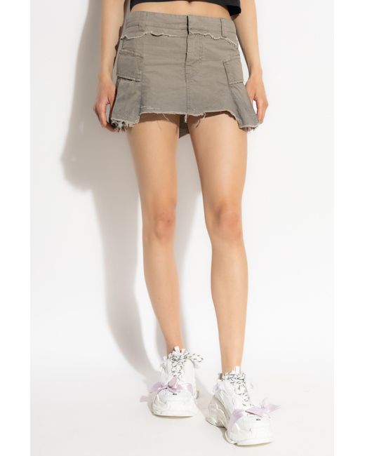 Balenciaga Gray Skirt With A Vintage Effect