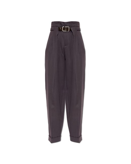 The Attico Purple Trousers With Belt