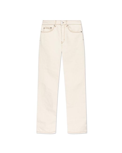 AMI White Trousers With Logo for men