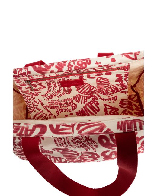 DSquared² Red Shopper Bag With Print