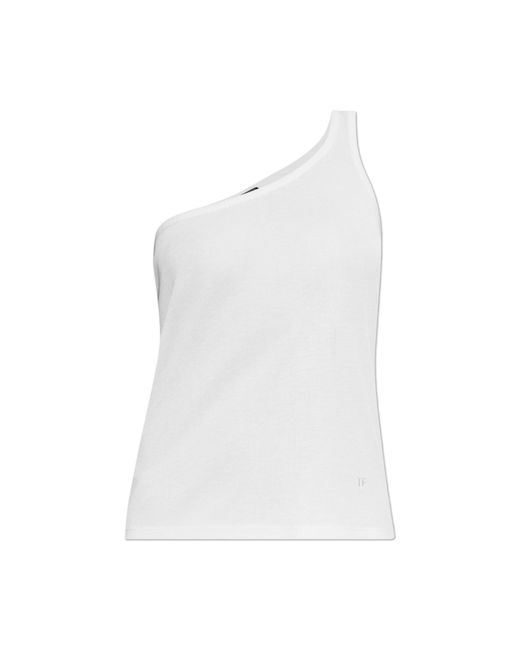 Tom Ford White One-Shoulder Top