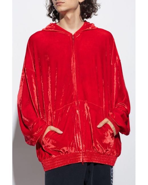 Red velvet sale hoodie mens