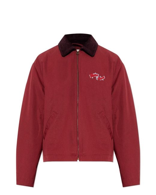 KENZO Red Jacket With Logo for men