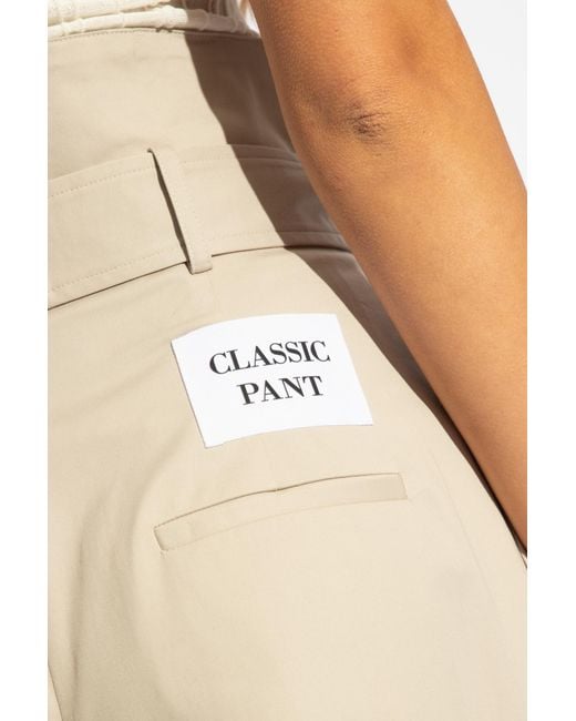 Moschino White Trousers With Wide Legs,