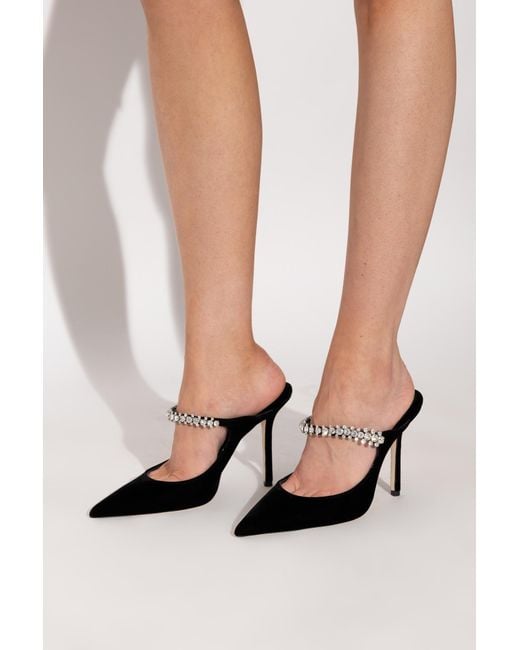 Jimmy Choo Black 'Bing' Heeled Mules