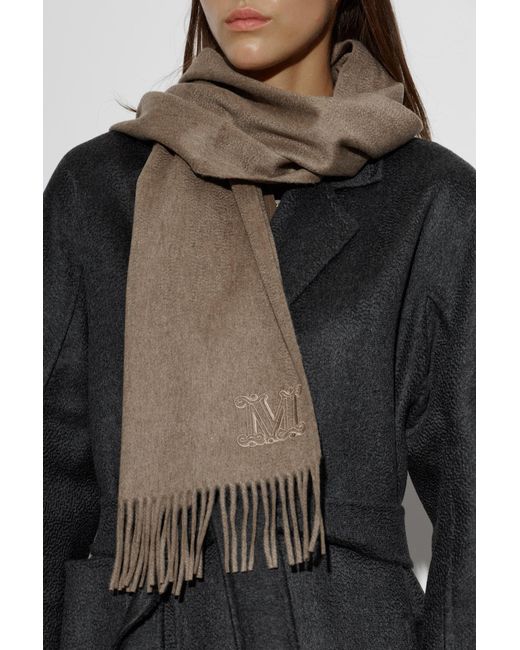 Max Mara Brown Cashmere Scarf "Wsdalia"