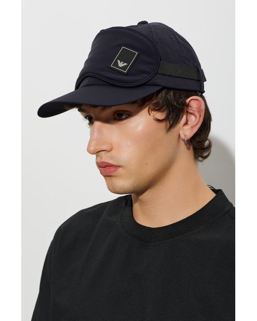 Emporio Armani Black Baseball Cap for men