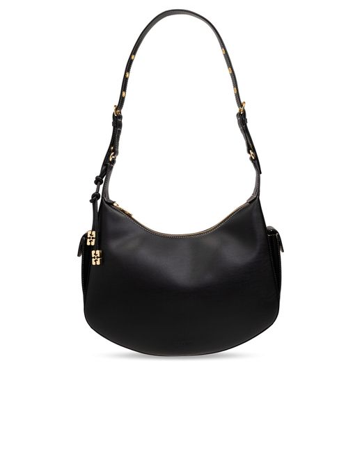 Ganni 'Swing Large' Shoulder Bag in Black | Lyst UK