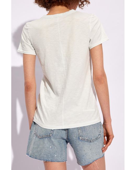 Rag & Bone White Pima Organic Cotton T-shirt,