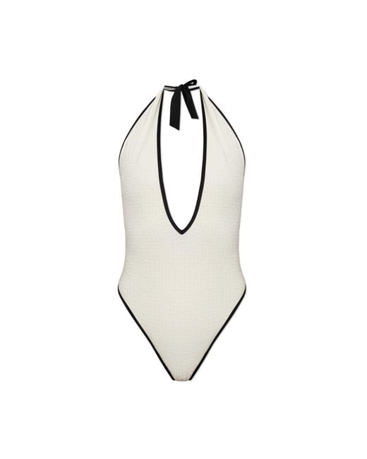 Balmain Blue One-Piece Swimsuit