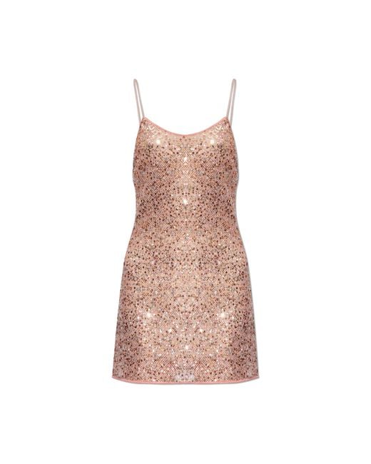 Oseree Pink Sequin Dress,