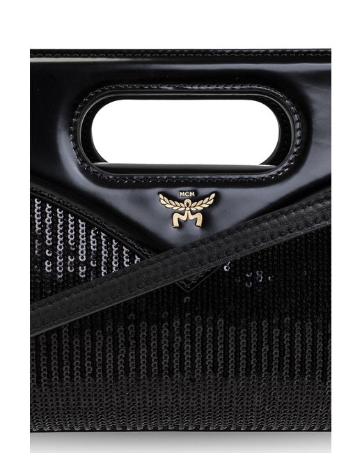 MCM Black Sequin Handbag