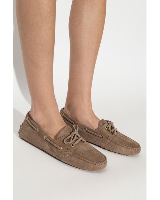 Tod's Brown Leather "Gommino" Moccasins