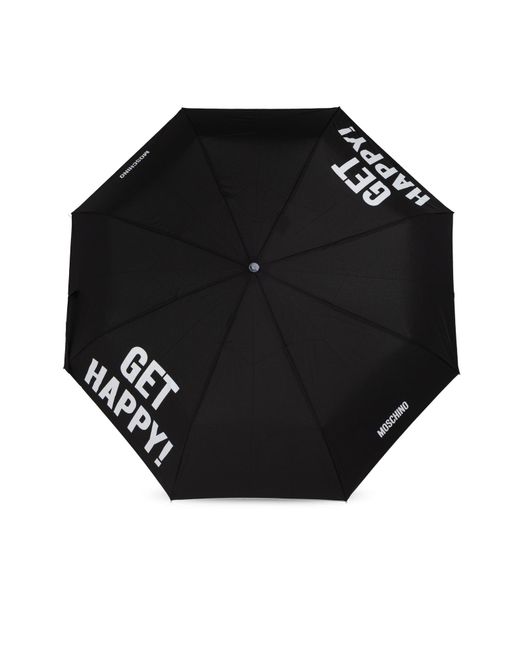 Moschino Black Folding Umbrella