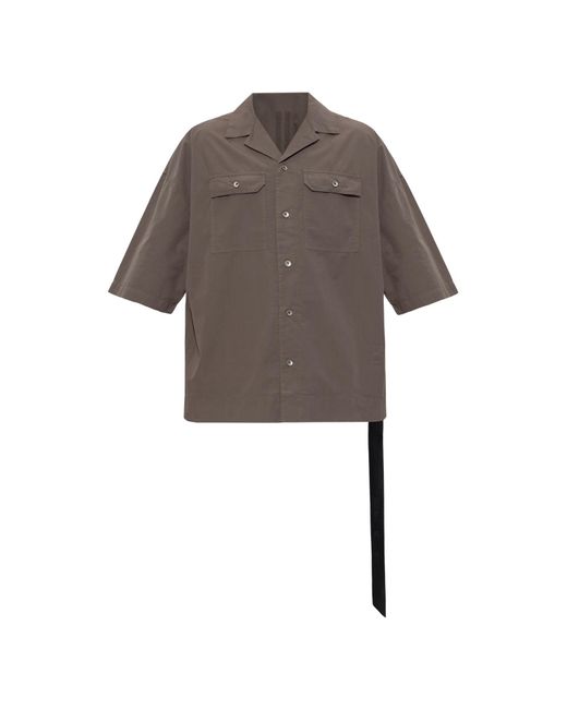 Rick Owens Brown 'Magnum Tommy' Oversize Shirt for men