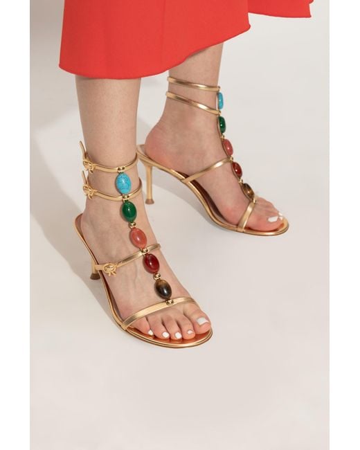 Gianvito Rossi Metallic Shanti High-Heeled Sandals