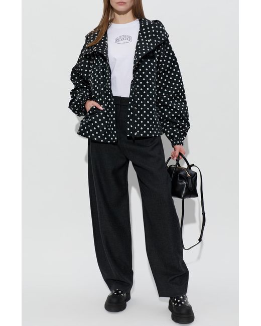 Ganni Black Polka Dot Patterned Jacket