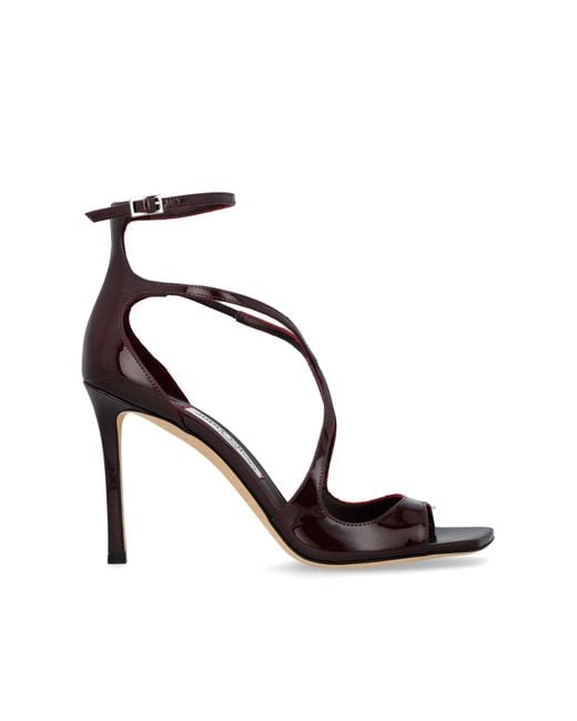 Jimmy Choo Red Heeled Sandals "Azia"