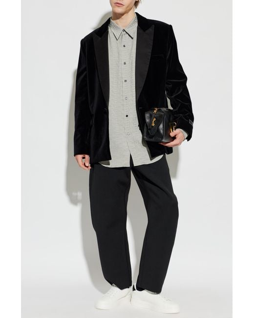 Balmain Black Velvet Blazer for men