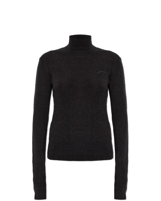 Ganni Black Wool Turtleneck