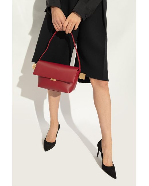 Jacquemus Red Shoulder Bag Le Rond Carre