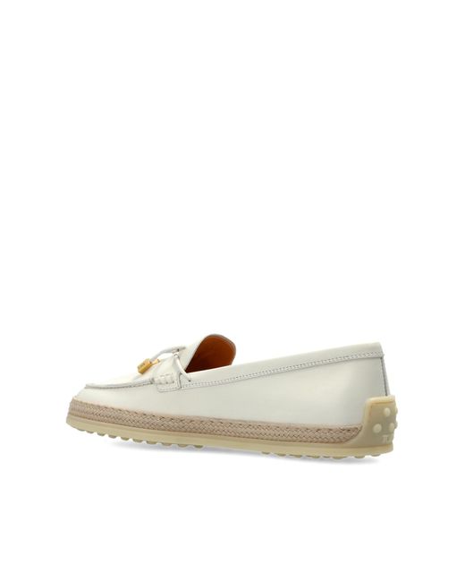 Tod's White Leather Shoes