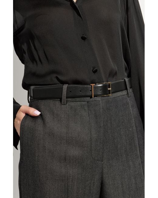 Tom Ford Black Leather Belt for men