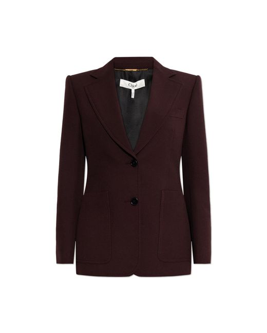 Chloé Purple Blazer With Shoulder Pads