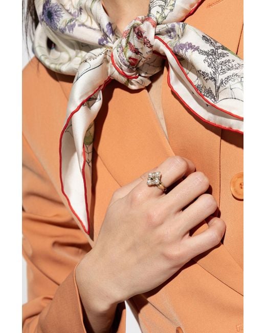 McQueen Metallic Brass Ring