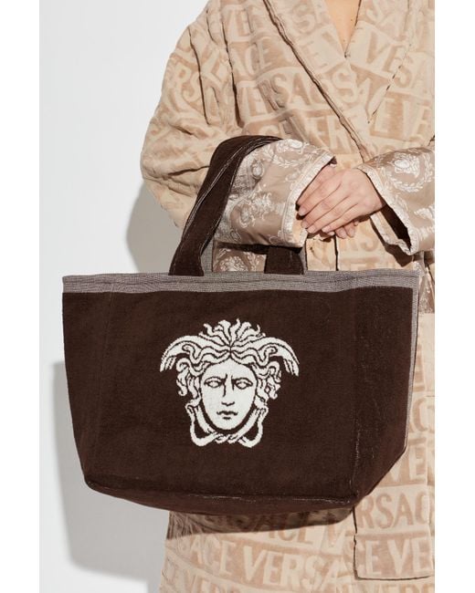 Versace Brown Beach Bag Shopper Type