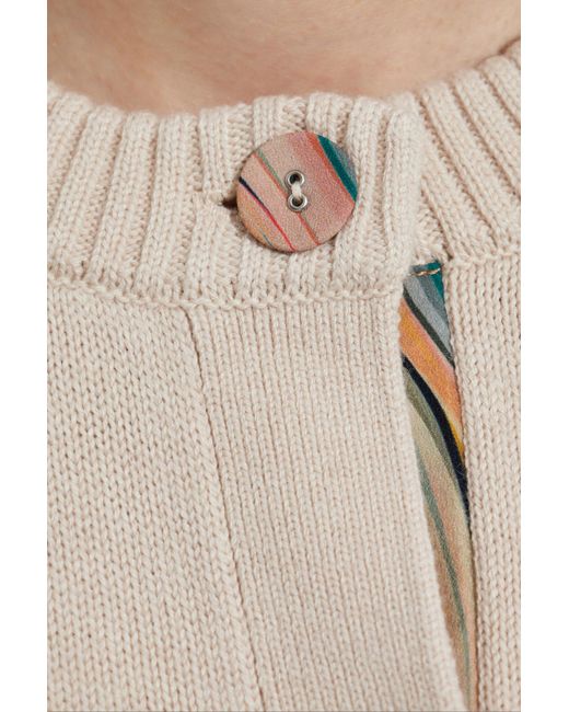 Paul Smith Natural Cardigan With Pockets