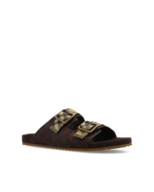 Burberry Brown Flip-Flops With Logo