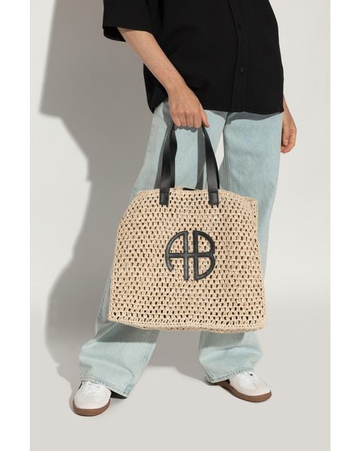 Anine Bing Natural 'Rio Large' Bag