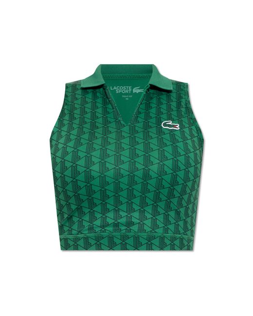 Lacoste Green Top With Logo,