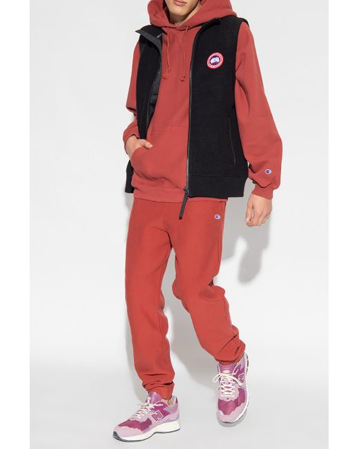 Canada Goose Fleece Vest With Standing Collar in Red for Men | Lyst