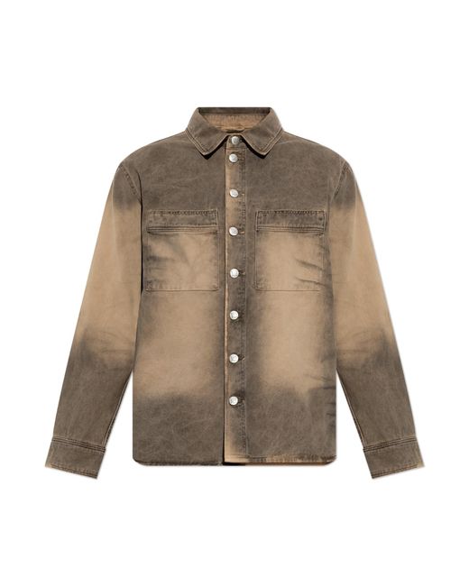 M I S B H V Brown Denim Jacket for men