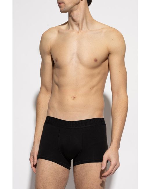 DIESEL Black Three-Pack Boxer Shorts for men
