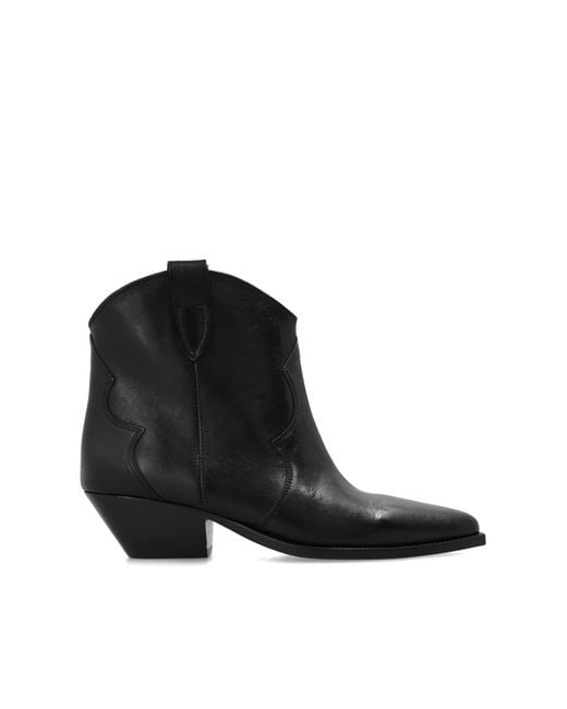 Isabel Marant Black 'Dewina' Heeled Ankle Boots