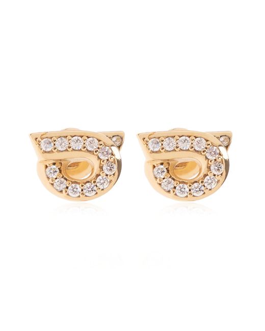 Ferragamo White Brass Earrings
